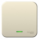 Накладной переключатель 1-клавишный с подсветкой SE Blanca 10А 250В молочный и.пластина