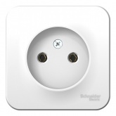 Накладная розетка без заземления без шторок SE Blanca 16А 250В белая изол.пластина