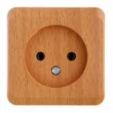 Накладная розетка без заземления SE Этюд темный бук