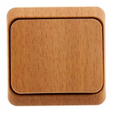 Накладной выключатель одноклавишный SE Этюд темный бук