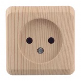 Накладная розетка без заземления SE Этюд сосна