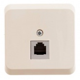 Накладная розетка телефонная RJ-11 SE Этюд кремовая