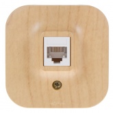 Накладная розетка телефонная Legrand Quteo RJ11 дерево