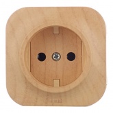 Накладная розетка Legrand Quteo без заземления дерево