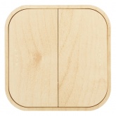 Накладной переключатель двухклавишный Legrand Quteo дерево