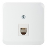 Накладная розетка телефонная RJ-11 SE Этюд белая