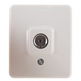 Накладная розетка ЭРА Эксперт TV одиночная IP20 слоновая кость 11-3201-02 (бежевый)