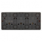 Накладная розетка ЭРА Эксперт 3х2P+E Schuko 16A-250В IP20 слоновая кость 11-2208-02 (бежевый)