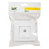 Розетка 1-местная телефонная Generica ВЕГА RJ11 белый (РТ10-ВБ)