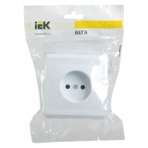 Розетка 2P без шторок Generica ВЕГА 10А керамика белый (РС10-2-ВБ)