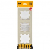 Рамка на 3 пост ИЭК BRITE пластик бежевый рифленый (РУ-3-Бр)