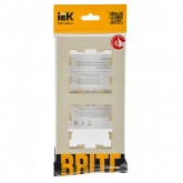 Рамка на 2 пост ИЭК BRITE пластик бежевый рифленый (РУ-2-Бр)