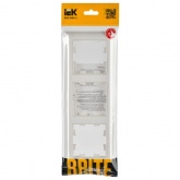 Рамка на 3 поста ИЭК BRITE пластик белый/белый (РУ-3-Бр)