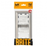 Рамка на 2 поста ИЭК BRITE пластик хром/никель (РУ-2-Бр)
