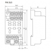 Разъем модульный EKF PROxima РМ 25/3