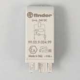 Модули индикации и защиты Finder зеленый светодиод + диод (стандартная полярность), 6-24VDC