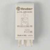 Модуль индикации и защиты Finder зеленый светодиод + варистор 110-240VAC/DC