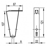 Крепление к профнастилу потолочное М8