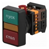 Кнопка Generica РPBB-30N Пуск-Стоп d30мм неон/240В 1НО+1НЗ