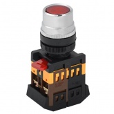 Кнопка Generica ABLF-22 красный d22мм неон/240В 1НО+1НЗ