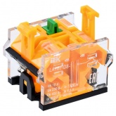 Кнопка ИЭК D8-11T d22мм 1НО+1НЗ с фиксацией синяя