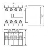 Приставка ИЭК ПКИ-40 дополнительные контакты 4Н.О