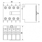 Приставка ИЭК ПКИ-04 дополнительные контакты 4Н.З