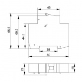 Расцепитель минимального и максимального напряжения ИЭК РММ47-60М на DIN-рейку для ВА47-60M