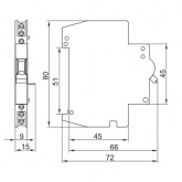 Контакты дополнительные универсальные КДУ60 на DIN-рейку для ВА47-60 ИЭК