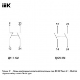 Контакт дополнительный ИЭК ДК11-КМ 1НО+1НЗ для контакторов серий КМ..-..М и КМ..-..МР