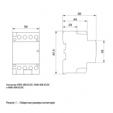 Контактор модульный ИЭК КМ25-40М AC/DC 25А 4 полюса 4НО катушка 230В 3 модуля