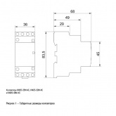 Контактор модульный ИЭК КМ25-22М AC 25А 4 полюса 2НО+2НЗ катушка 230В 2 модуля