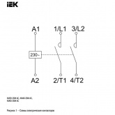 Контактор модульный ИЭК КМ20-20М AC 20А 2 полюса 2НО катушка 230В 1 модуль
