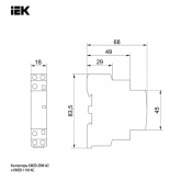 Контактор модульный ИЭК КМ20-20М AC 20А 2 полюса 2НО катушка 230В 1 модуль