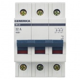 Рубильник модульный Generica (ИЭК) ВН-32 3P 32А трехфазный (выключатель нагрузки)