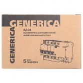 Дифференциальный автомат Generica (ИЭК) АД14 4П C50А 300мА тип АС трехфазный электронный 4,5кА (дифавтомат, АВДТ)