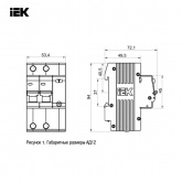 Дифференциальный автомат ИЭК АД-12М С32А 2П 30мА тип A однофазный электронный 4,5кА (дифавтомат, АВДТ)