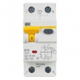 Дифференциальный автомат ИЭК АВДТ32 В16А 1П+Н 10мА тип А однофазный электронный 6кА (дифавтомат, АВДТ)