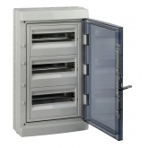 Щиток навесной влагозащищенный ЭРА КМПн-36 на 36(3x12) модулей с прозрачной дверкой IP65