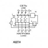 Дифференциальный автомат ИЭК АВДТ32 C16А 1П+Н 30мА тип А однофазный электронный 6кА (дифавтомат, АВДТ)