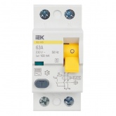 УЗО ИЭК ВД1-63S 2Р 63А 100мА тип AC селективное (ВДТ)