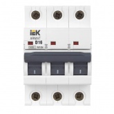 Автоматический выключатель ИЭК ARMAT M10N 3Р 16А 10кА характеристика D (автомат электрический)