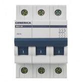 Автоматический выключатель Generica (ИЭК) ВА 47-29 3Р 20А 4,5кА характеристика С (автомат электрический)