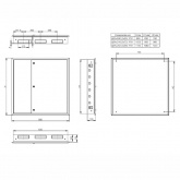 Щит металлический встраиваемый ИЭК TITAN5 ЩРв-252 252(3х7х12) модуля 1130х885х130 IP31 белый