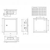 Щит металлический встраиваемый ИЭК TITAN5 ЩРв-48 48(4х12) модулей 755х365х130 IP31 серый