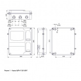 Корпус пластиковый влагозащищенный ИЭК KREPTA 3 ЩУРн-П 3/6 на 3-х фазный счетчик и 6 модулей IP66