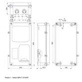 Корпус пластиковый влагозащищенный ИЭК KREPTA 3 ЩУРн-П 1/8 на однофазный счетчик и 8 модулей IP66 PC