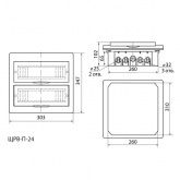 Щит встраиваемый TDM ЩРВ-П-24 (2х12) модуля пластик IP41 белый