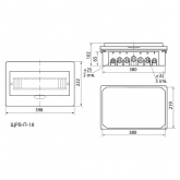 Щит встраиваемый TDM ЩРВ-П-18 (1x18) модулей пластик IP41 белый