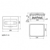 Щит встраиваемый TDM ЩРВ-П-10 (1x10) модулей пластик IP41 белый